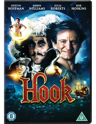 Hook DVD (2018) Dustin Hoffman Spielberg (DIR) Cert U FREE Shipping Save £s • £2.68