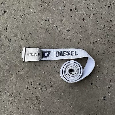 Diesel Belt Vintage Cotton Butleg White Big Logo One Size • $55