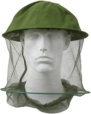 Olive Drab Mosquito Hat Insect Head Net Hoop Mesh Repellent Bugs Flies Bees • $10.99