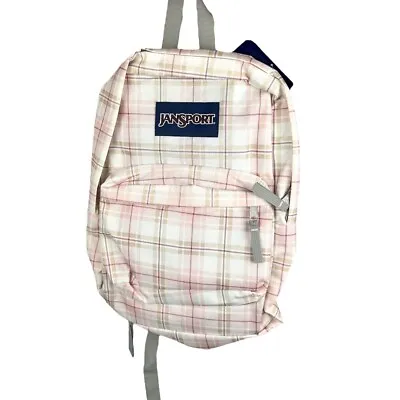 Jansport Pink Pig Preschool Plaid Super Break 25L Backpack 5013U3 Deadstock • £22.79