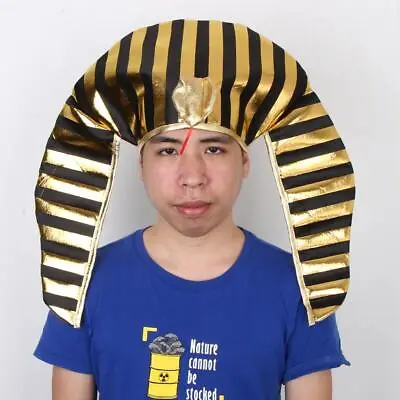 Ancient Snake Pharaoh Headdress Hat Egyptian Ruler Leader King Fancy Dress • £7.56