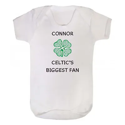 Personalised CELTIC Babygrow Bodysuit / Scotland Football CFC / Baby Shower Gift • £14.99