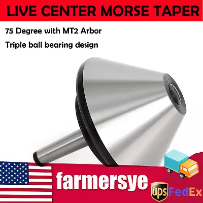 5'' Bull Nose Live Center Morse Taper #2 Bull 75 Degree MT-2 For Lathe 120mm • $66