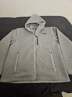 The North Face Mens Haldee Hoodie Full Zip CUN5 Bonded Fleece Gray Size M Jacket • $20