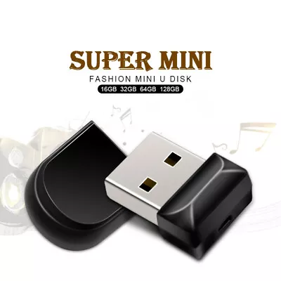 USB 2.0 8GB-128GB Super Mini Black Flash Drive Pen Drive Usb Stick Small U Disk • £5.94