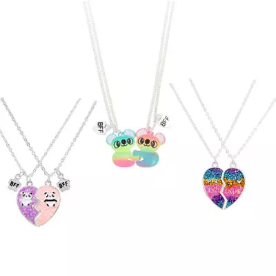 Best Friends Necklace 2Pc Set Broken Heart Friendship BFF Gift Panda Koala UK • £3.99