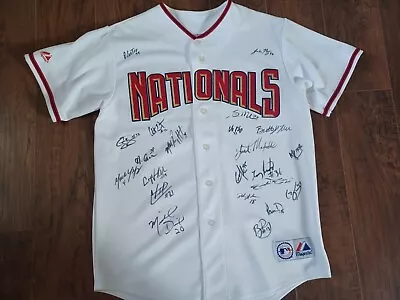 $125 • Buy Majestic Washington Potomac Nationals Autographed Jersey Mens Large -Ian Desmond