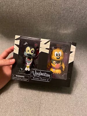 Disney 3” Vinylmation Spooky Series 2 - Goofy Dracul- And Pluto Werewolf  • $27