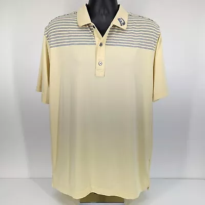 Footjoy TPC Myrtle Beach Golf Shirt Polo Mens Size XL FJ Collar Yellow Stripe • $32.95