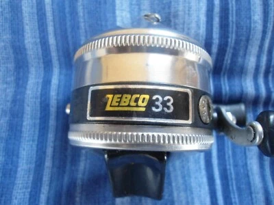 $9.48 • Buy Vintage Zebco 33 Spinner  Silver,, Black Band,  Gold Lettering. Excellent