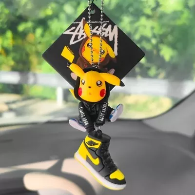 Pokemon Pikachu Jordan Shoe Car Mirror Pendant Ornament • £8.99