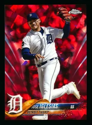 2018 Topps Chrome Sapphire #32 Jose Iglesias Red Refractor Tigers Ssp #07/10! • $1.25