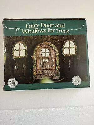 Fairy Door Windows & Lantern For Trees Glow In The Dark Garden Art • £7.60