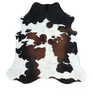 Premium Quality Natural Cow Hide  Rug Leather Carpet Skin Small Trii Colour • £165