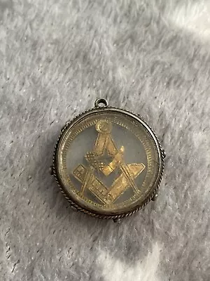 Victorian Silver Masonic Pocket Watch Fob Hallmarked 1896 2.8 Cm Freepost Uk • £32