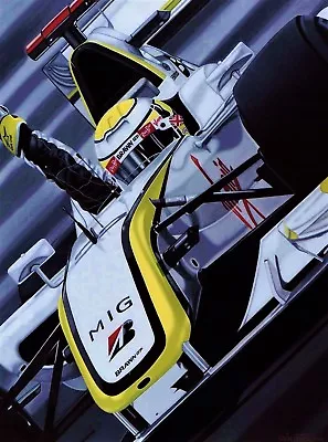 Jenson Button  36 X 48  Limited Edition F1 Canvas Art Print By Colin Carter • £475