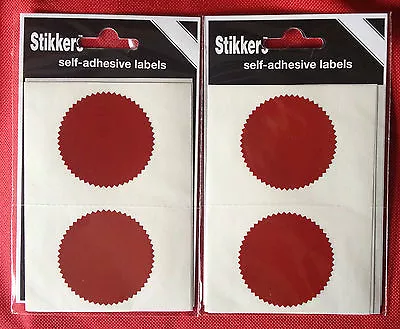 16 (2 Packs) Red Company Seal Certificate 50mm Adhesive Labels Stickers • £1.99