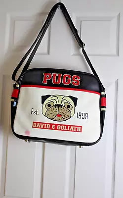 David & Goliath Retro Pug Vinyl Shoulder / Crossbody Bag  • £9.99