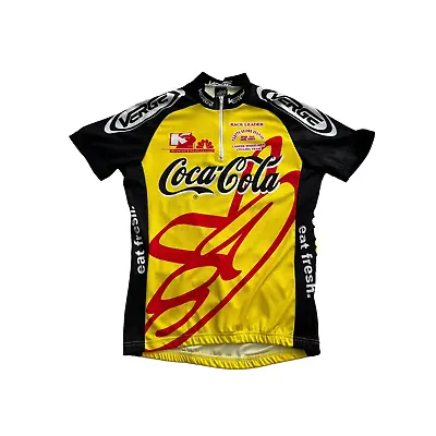 Verge Coca Cola Wyoming Race Leader 1/4 Zip Large Cycling Jersey • $34.99