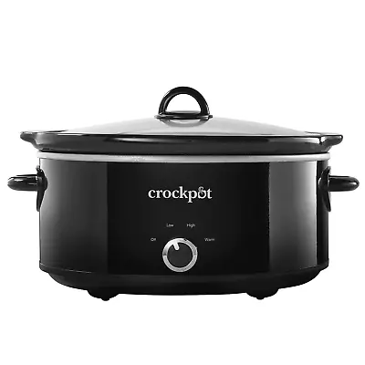 Crock-Pot 7-Quart Manual Slow Cooker Black • $33.46