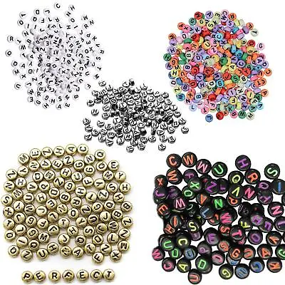 400pcs Alphabet Letter Jewellery Making Beads DIY Art & Craft 6.5mm Bracelets • £3.91