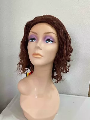 Auburn Medium 2C Defined Curls Full Human Hair Wig - Sharon • $65.99