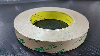 3M 467MP 1/4 In X 60 Yards Adhesive Transfer Tape Clear 2 Mil 1 Full Roll • $10.43