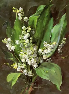 Anne Cotterill Art Blank Greeting / Birthday Card - Lily Of The Valley Flowers • £2.70