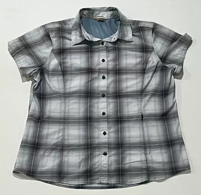 Duluth Trading Co. Vented Women’s Large Plaid Button-Down Short Sleeve Shirt • £18.88