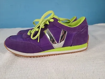 Volatile Kicks Tennis Shoes Purple & Green Preowned Womens Size 6.5 • $9.03