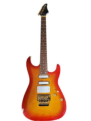 Pensa Mark Knopfler MK-I Electric Guitar Amber Sunburst Quilted Maple FR Tremolo • $358