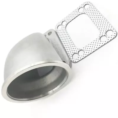 $49.67 • Buy 3.5  V Band 90 Degree Elbow Adapter Flange Stainless Steel & Turbo Gasket For T4