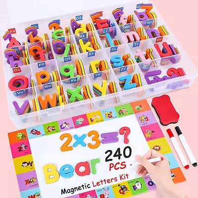 Magnetic Letters Numbers For Classroom School Supplies Alphabet 240Pcs  • $31.99