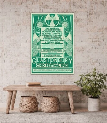 Glastonbury CND Festival 1982 Vintage Music Poster Sizes A4 A3 A2 A1 No 0403 • £6.99