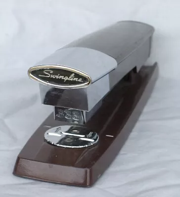 Vintage Swingline Art Deco Stapler Model 333 Brown Chrome • $12.95