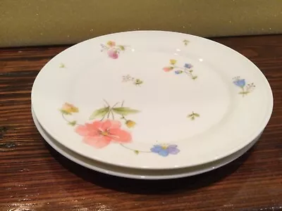 Vintage Mikasa Bone China “Just Flowers” Set Of 2 Bread/Cake Plates Item 403 • $13.99