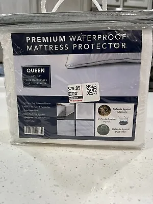 Queen Premium Waterproof Mattress Protector Brand New Solid White Soft • $3.60