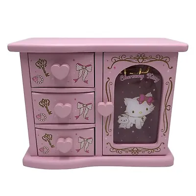 Vintage Sanrio Charmmy Jewelry Box Organizer Hello Kitty Pet Cat 2005 Pink RARE • $200