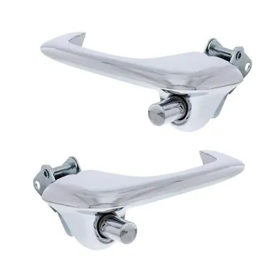 Pair Chrome Outside Exterior Door Handles For 1967-1968 Ford Mustang • $60.99