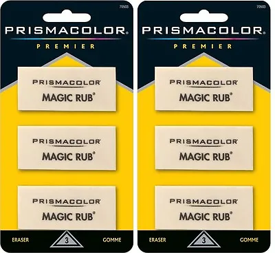 2 Packs - Sanford Prismacolor Premier Magic Rub Erasers - 6 Total - Sealed Packs • $9.95