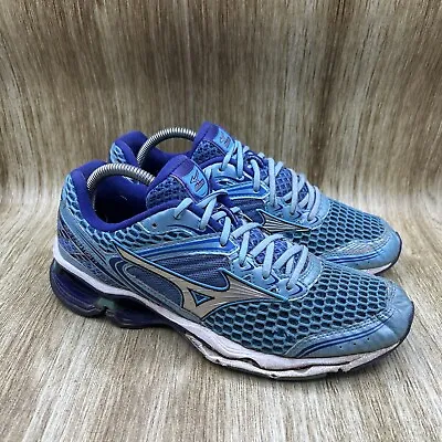 Mizuno Wave Creation 17 Women's 10.5 Blue Gray White Running Sneakers Shoes • $49