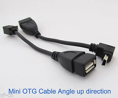 1pc Mini UP Angle 90D Host OTG Adapter Cable 5pin USB Male To USB 2.0 Female • $1.87