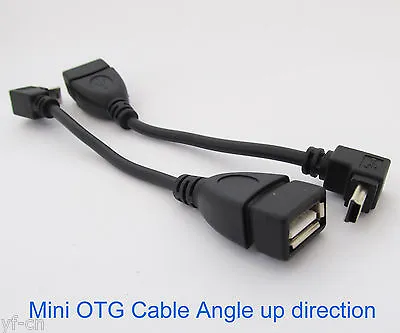 1pc UP Angle 90D Host OTG Adapter Cable Mini 5pin USB Male To USB 2.0 Female • $2.29