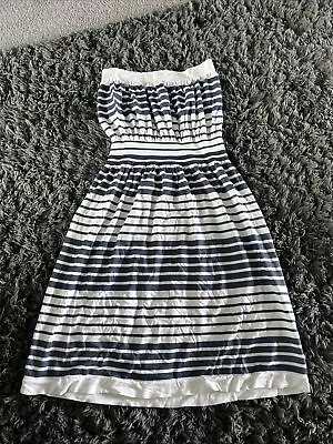 Ladies Strapless Striped Dress Size S No Reserve  • £1.50