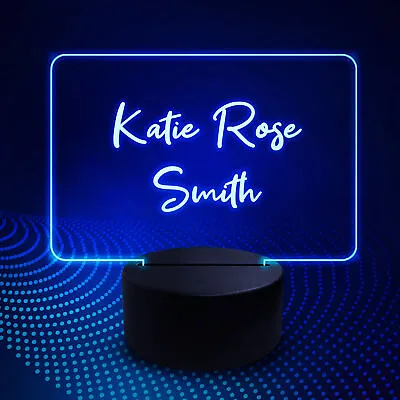 Personalised LED Name Sign Custom Light Up Name Plaque Night Light Daughter Son • £14.99