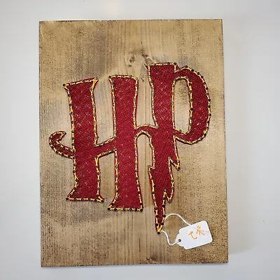 Wall Decor Unique String Art W String And Nails Handmade Harry Potter Gryffindor • $40