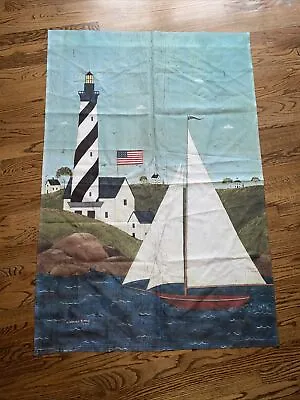 Warren Kimble Toland Garden Flag Lighthouse Sailboat Flag 3’ X 4.5’ Large • $11.90