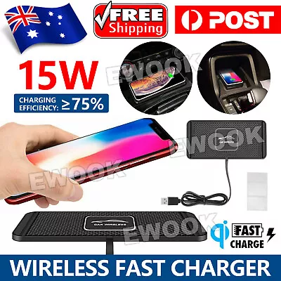 $17.85 • Buy Car QI Wireless Fast Charging Charger Mat Non-Slip Pad Holder For Smart Phones