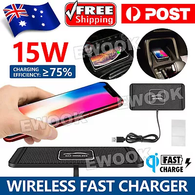 $16.95 • Buy Car QI Wireless Fast Charging Charger Mat Non-Slip Pad Holder For Smart Phones