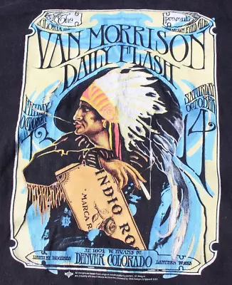 VAN MORRISON DAILY FLASH 2007 CONCERT TOUR T-SHIRT DENVER CO Adult Size 2XL • $30